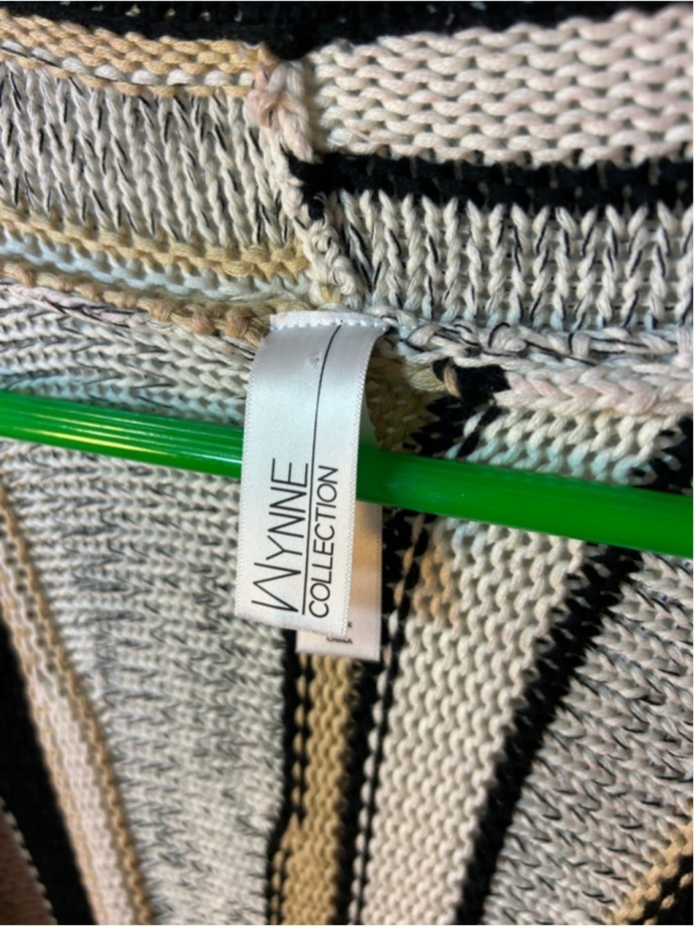 Wynne collection Marla Wynne Open-Front Striped Women's Cardigan Sweater Large - Picture 3 of 7